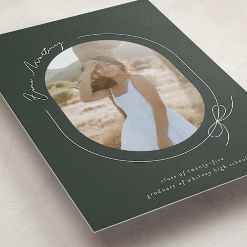 This is a spruce graduation announcements with standard by Blustery August called etna printing on recycled smooth signature in standard