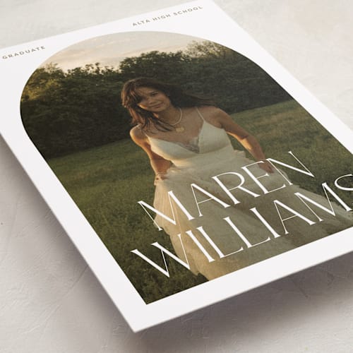 This is a cotton graduation announcements with standard by Robert and Stella called in vogue printing on recycled smooth signature in standard