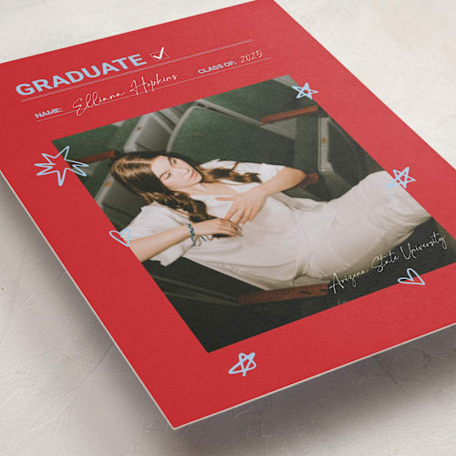 This is a rub ember graduation announcements with standard by Zove Ahhh called checklist complete printing on recycled smooth signature in standard