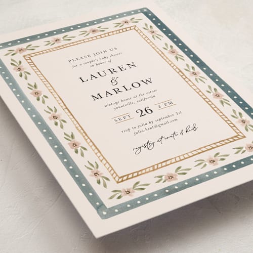 This is a sea baby shower invitations with standard by leslie hamer called americana printing on signature in standard