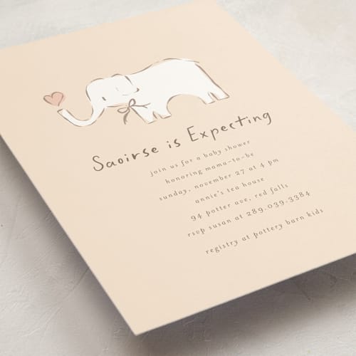 This is a sunshine baby shower invitations with standard by chocomocacino called bananella printing on signature in standard