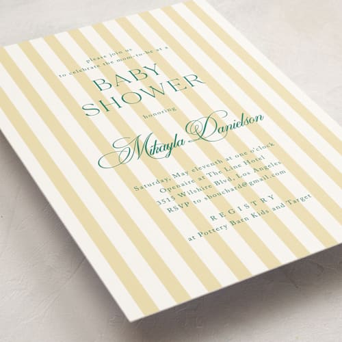 This is a sunshine baby shower invitations with standard by Kelly Schmidt called resort printing on signature in standard