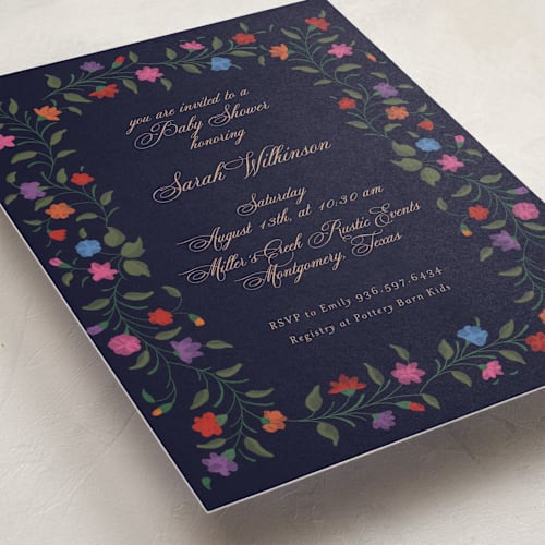 This is a fall baby shower invitations with standard by Deynaaz Daraei called rotan printing on signature in standard