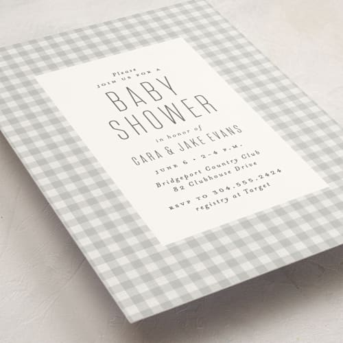 This is a elephant baby shower invitations with standard by Lea Delaveris called charming printing on signature in standard