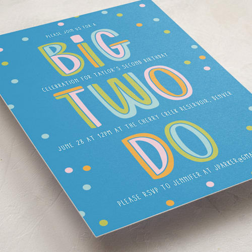 This is a pool kids birthday invitations with standard by Jenna Holcomb called two do printing on signature in standard