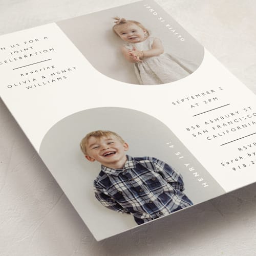 This is a ink kids birthday invitations with standard by Hudson meet Rose called joint printing on signature in standard
