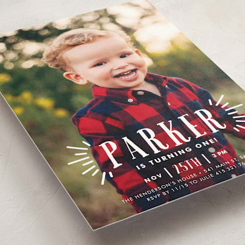 This is a frosting kids birthday invitations with standard by Oma N. Ramkhelawan called shout out printing on signature in standard