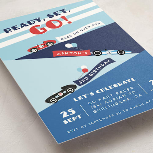 This is a sky kids birthday invitations with standard by Shirley Lin Schneider called monaco printing on signature in standard