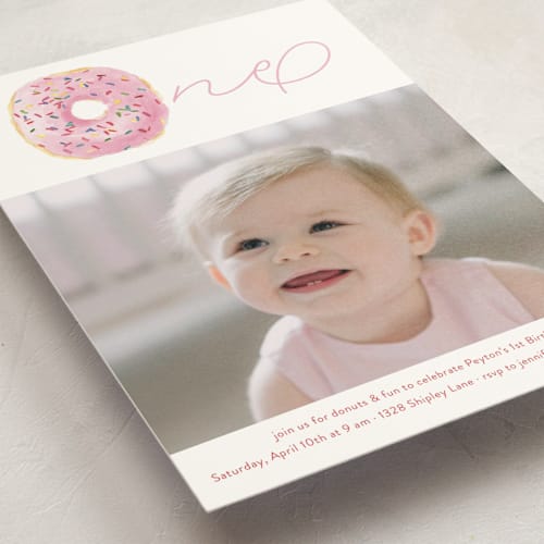 This is a candy kids birthday invitations with standard by Lagniappe Paper called sprinkle me one printing on signature in standard
