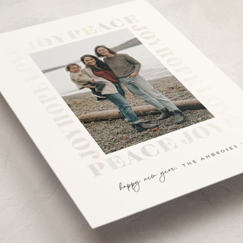 This is a snowball gloss press holiday cards with gloss press by Erica Krystek called subtle surround printing on signature in standard