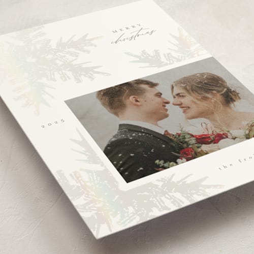 This is a snowball gloss press holiday cards with gloss press by Angela Garrick called falling snow printing on signature in standard