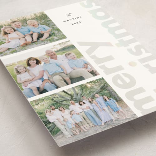 This is a skate blade gloss press holiday cards with gloss press by Up Up Creative called glossed over printing on signature in standard