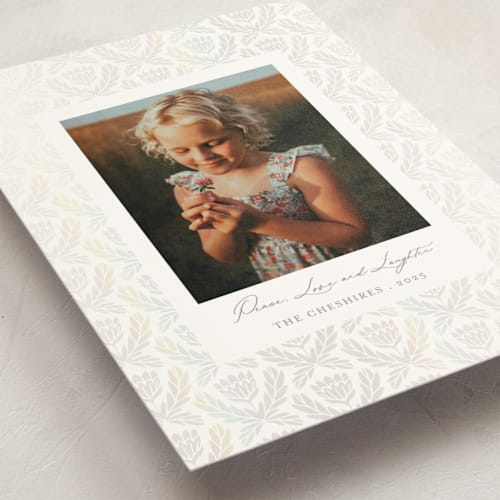 This is a snow gloss press holiday cards with gloss press by Jen Owens called royale printing on signature in standard