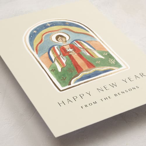 This is a cream met with foil pressed by Amy Kross called messenger printing on signature in standard