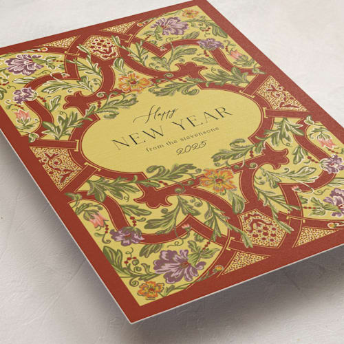 This is a poinsettia met with foil pressed by Jen Owens called strapwork printing on signature in standard