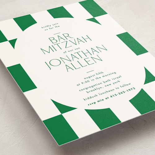 This is a moss bar mitzvah bat mitzvah invitations with standard by Blustery August called beech printing on signature in standard