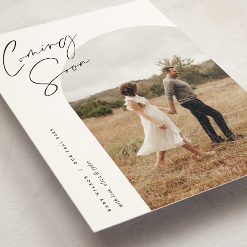 This is a cafe pregnancy announcements with standard by Pixel and Hank called capture printing on triplethick in standard