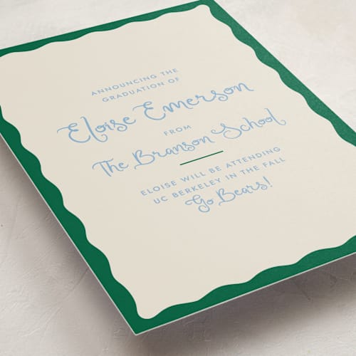 This is a tide graduation announcements with standard by Megan Davis called augusta printing on signature in standard
