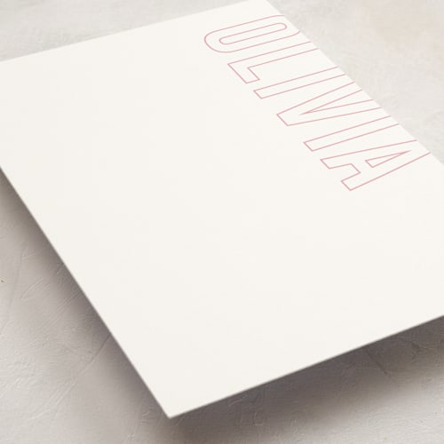 This is a cloud personalized stationery thank you cards with standard by Ilene Guy called big name printing on signature in 5x7