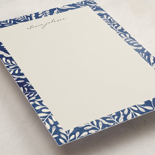 This is a bluebell personalized stationery thank you cards with standard by Vivian Yiwing called floral frame printing on signature in 5x7