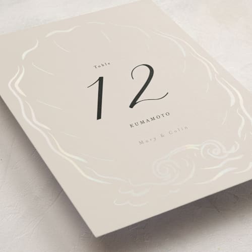 This is a pearl table numbers with gloss press by Ani Somi called kumamoto printing on doublethick in standard