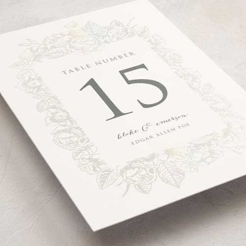 This is a cloud table numbers with gloss press by Rochelle Renee called gilded wildflowers printing on doublethick in standard