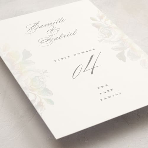 This is a the pearl table numbers with foil pressed by Design Lotus called idyllic printing on doublethick in standard