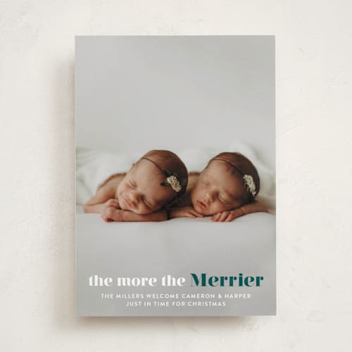 This is a spruce babys first christmas with standard by Liz Conley called a merry addition printing on recycled smooth signature in standard