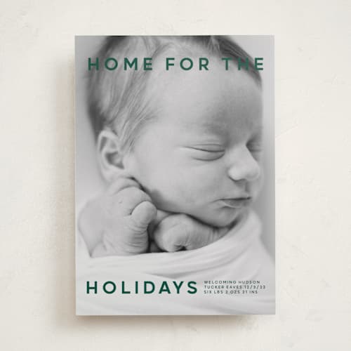 This is a pine babys first christmas with standard by Lori Wemple called baby's first christmas printing on recycled smooth signature in standard