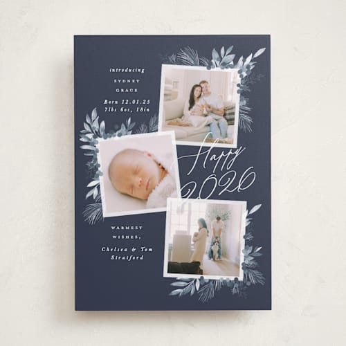 This is a frost babys first christmas with standard by Leah Bisch called very merry printing on recycled smooth signature in standard