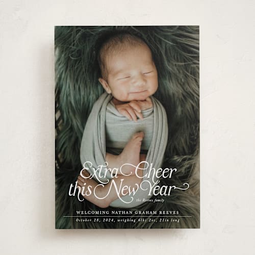 This is a sugar babys first christmas with standard by Jenna Holcomb called our merry little christmas printing on recycled smooth signature in standard
