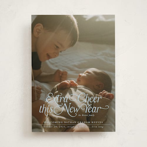 This is a frost babys first christmas with standard by Jenna Holcomb called our merry little christmas printing on recycled smooth signature in standard