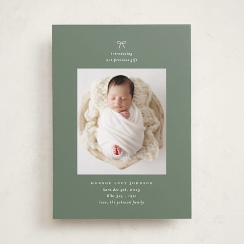 This is a spruce babys first christmas with standard by Carolyn Nicks called our precious gift printing on recycled smooth signature in standard