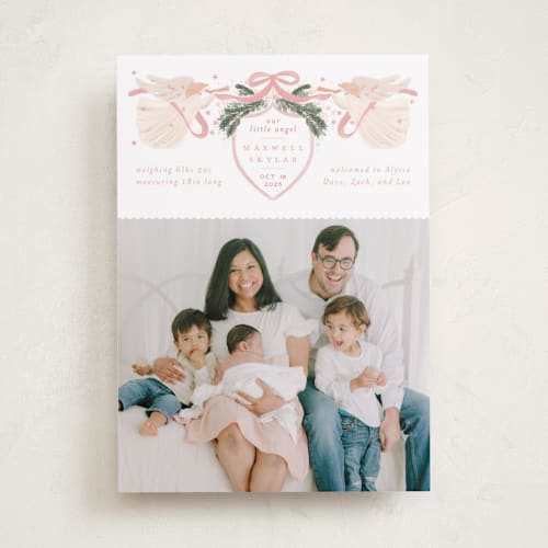 This is a winter rose babys first christmas with standard by Jenna Holcomb called our angel printing on recycled smooth signature in standard