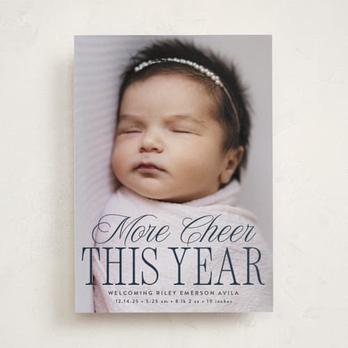 This is a midnight babys first christmas with standard by Susan Asbill called blessed welcome printing on recycled smooth signature in standard