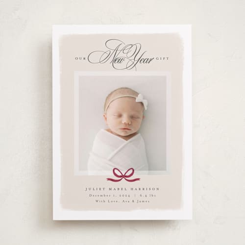 This is a vanilla babys first christmas with standard by Nicoletta Savod called our blessed gift printing on recycled smooth signature in standard