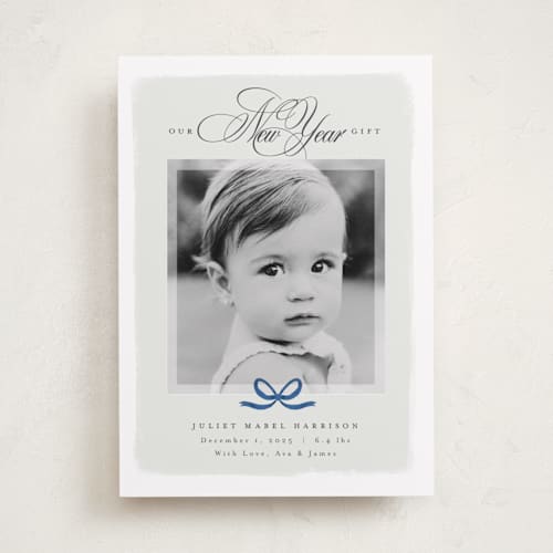 This is a sky babys first christmas with standard by Nicoletta Savod called our blessed gift printing on recycled smooth signature in standard