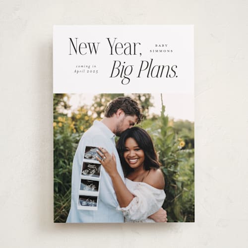 This is a snow babys first christmas with standard by Paper Raven Co. called big plans printing on recycled smooth signature in standard