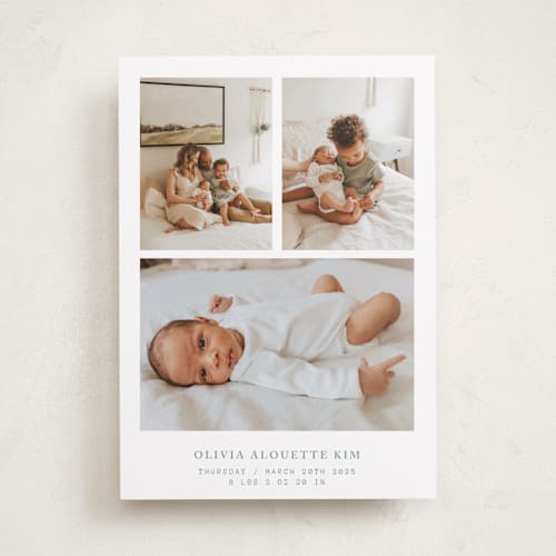 This is a shortcake birth announcements with standard by Bramble Studio called windows to our heart printing on smooth signature in standard