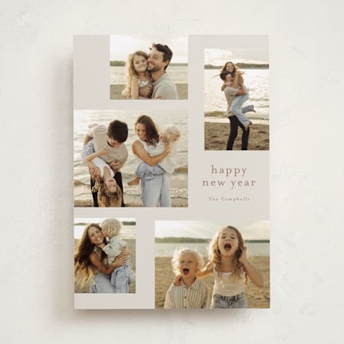 This is a vanilla photo christmas cards with standard by Stacey Meacham called minimalist type printing on recycled smooth signature in standard