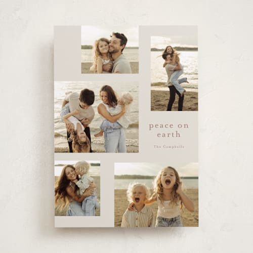 This is a vanilla photo christmas cards with standard by Stacey Meacham called minimalist type printing on recycled smooth signature in standard