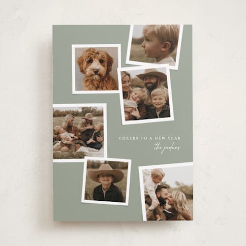 This is a fir photo christmas cards with standard by Olivia Williams called blessed collage printing on recycled smooth signature in standard