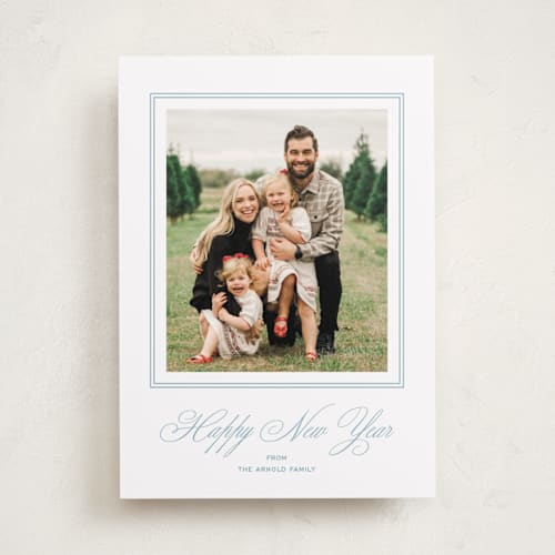 This is a pool photo christmas cards with standard by Annie Shapiro called glenbrook printing on recycled smooth signature in standard