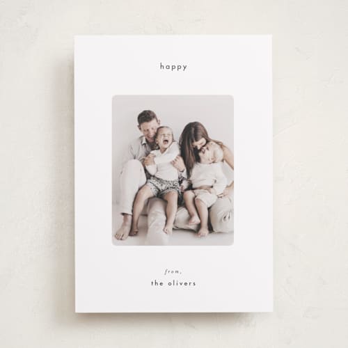This is a noir photo christmas cards with standard by AK Graphics called most minimal printing on recycled smooth signature in standard