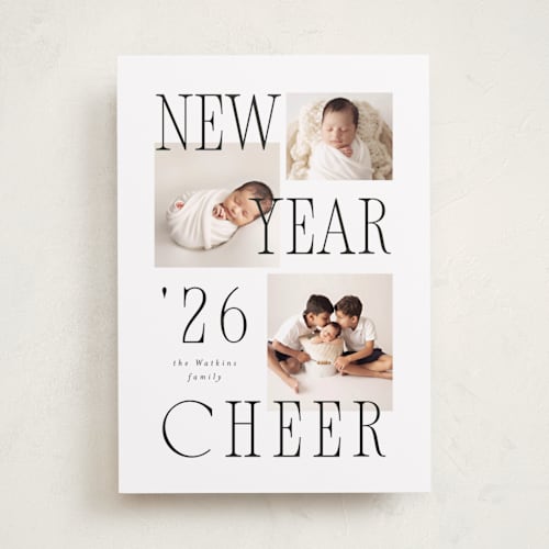 This is a snow photo christmas cards with standard by Everett Paper Goods called aerial printing on recycled smooth signature in standard