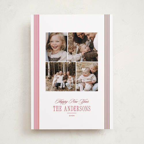 This is a candy cane photo christmas cards with standard by Corinne Malesic called new classic printing on recycled smooth signature in standard