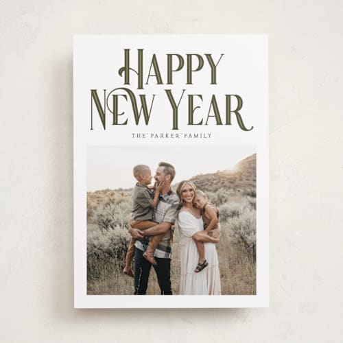 This is a snow photo christmas cards with standard by Robert and Stella called darcy printing on recycled smooth signature in standard