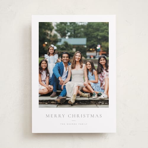 This is a ash photo christmas cards with standard by Wildfield Paper Co called daisies printing on recycled smooth signature in standard