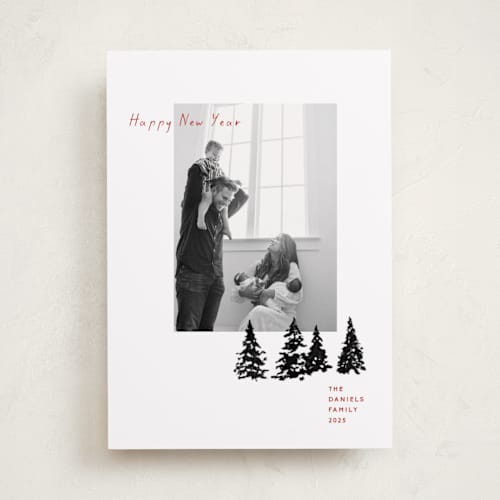 This is a ash photo christmas cards with standard by Robin Ott called treelot printing on recycled smooth signature in standard