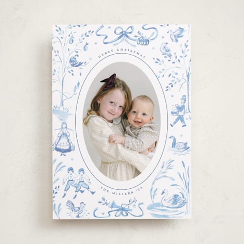 This is a ice photo christmas cards with standard by Teju Reval called 12 days of christmas toile printing on recycled smooth signature in standard